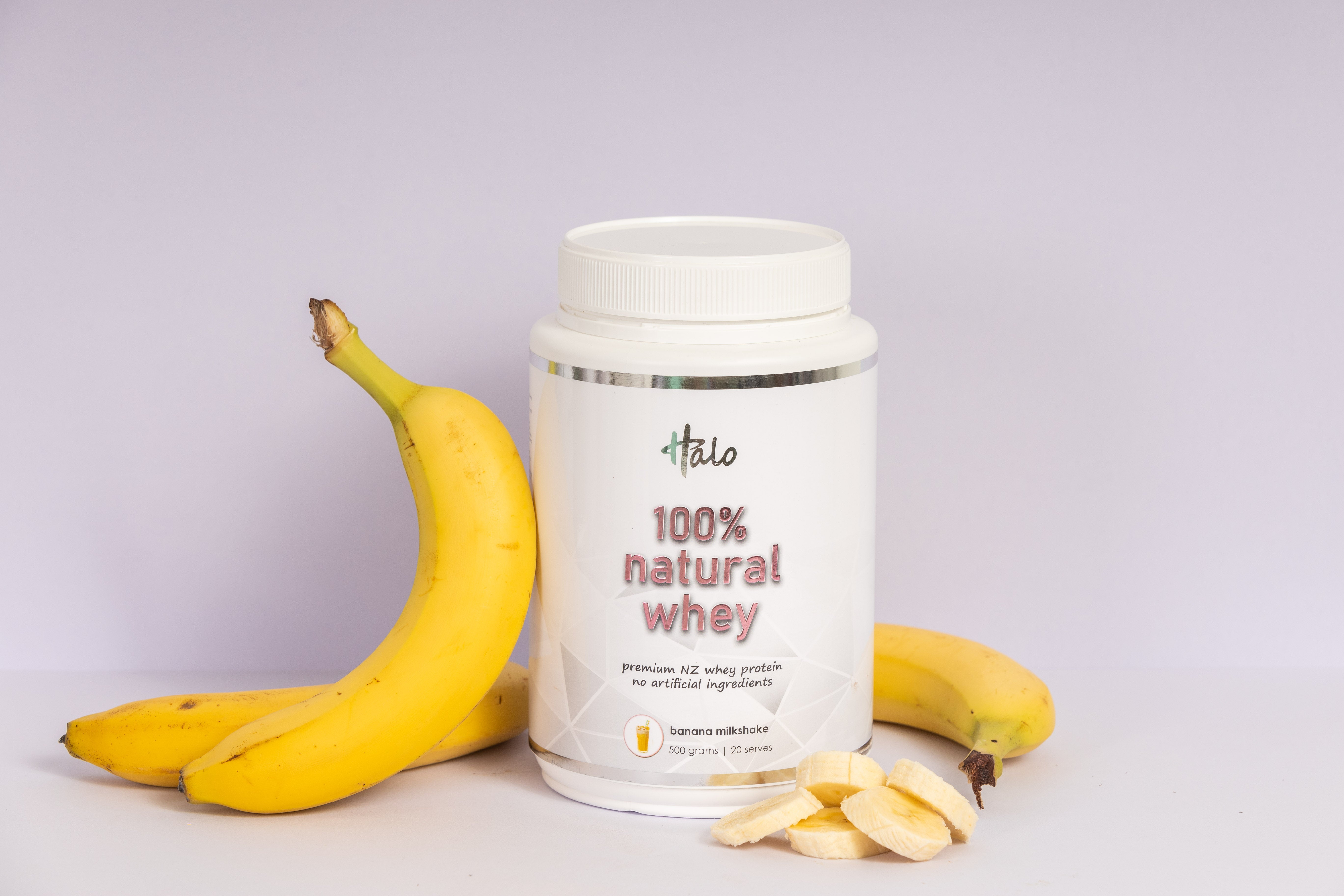 100% Natural Whey Protein 500g - Banana Milkshake